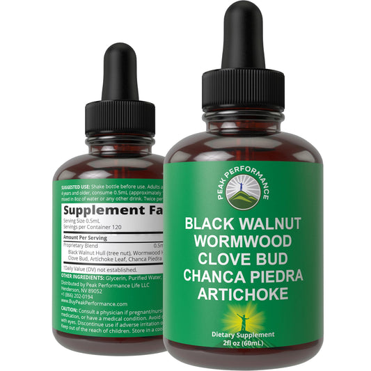 Bottle of Wormwood Black Walnut Clove Cleanse tincture