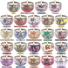 Travel-friendly mini tin candles for gifting