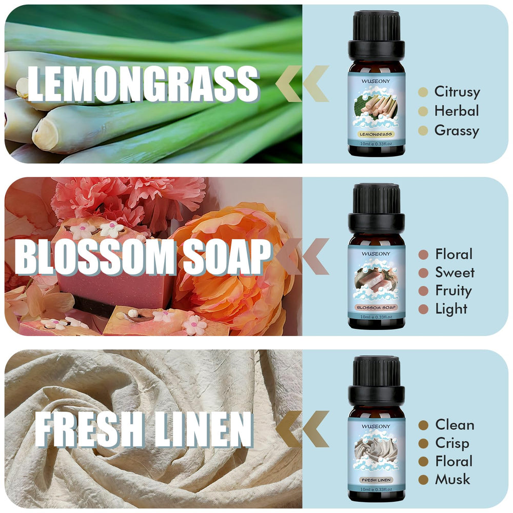 WUSEONY Aloe fragrance oil bottle in amber glass