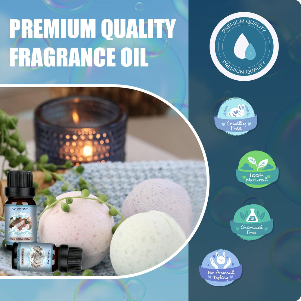 WUSEONY Soft Powder fragrance oil bottle in amber glass