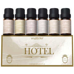 WUSEONY Hotel Diffuser Oils Gift Set box with six scents