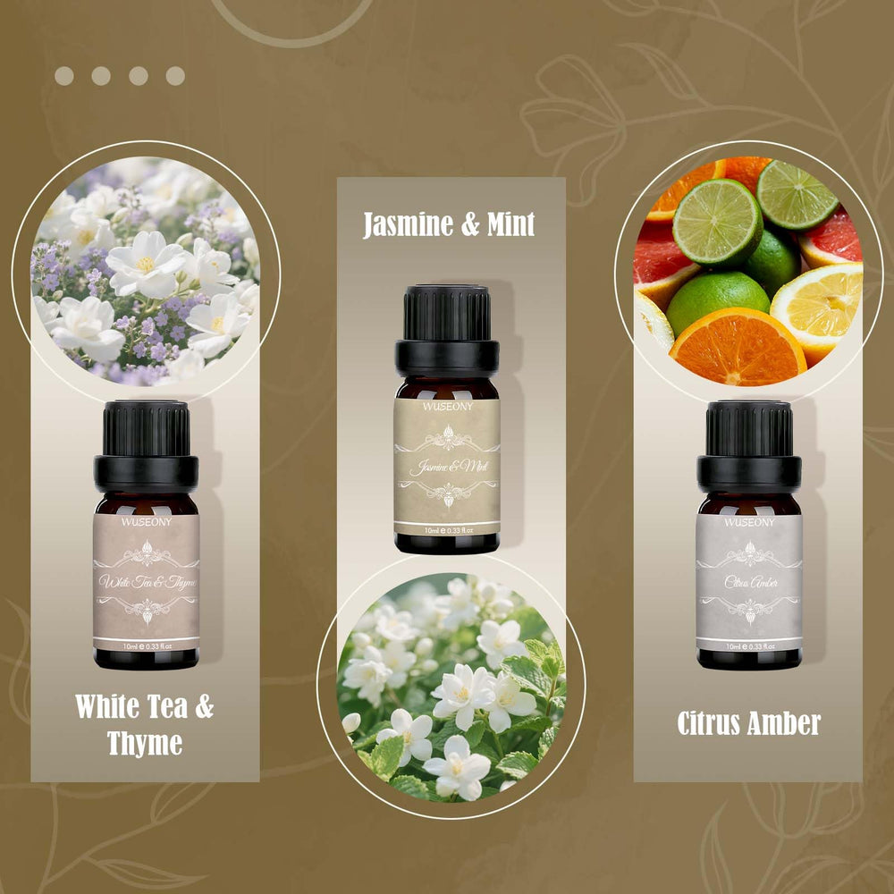 White Tea & Thyme essential oil bottle from WUSEONY set