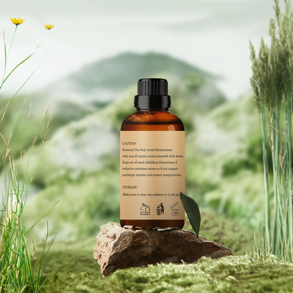 Wuvezrub Amber Essential Oil packaging and quality seal
