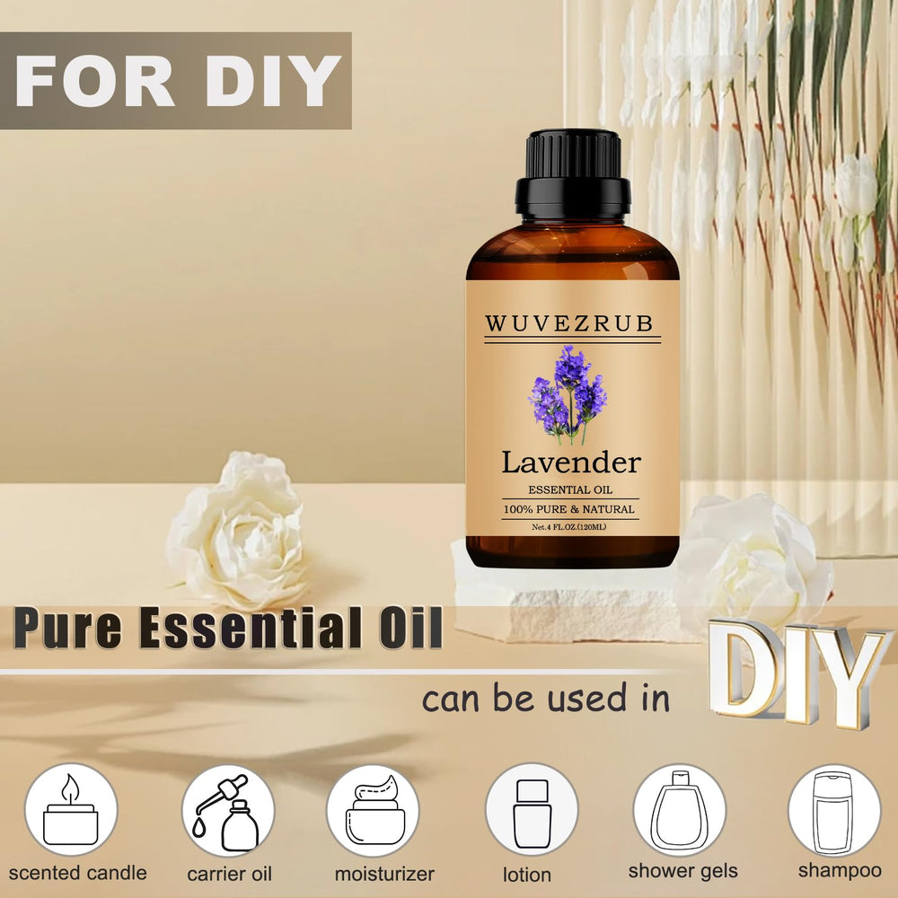 Lavender essential oil being used in diffuser setup