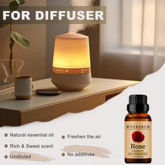 Diffuser with rose essential oil droplets