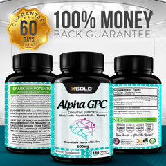 X Gold Health Alpha GPC packaging ready for online purchase
