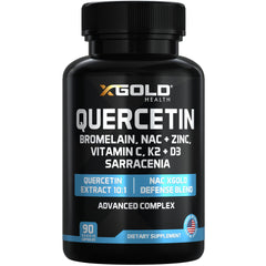 X Gold Defense Blend bottle label showcasing immune support