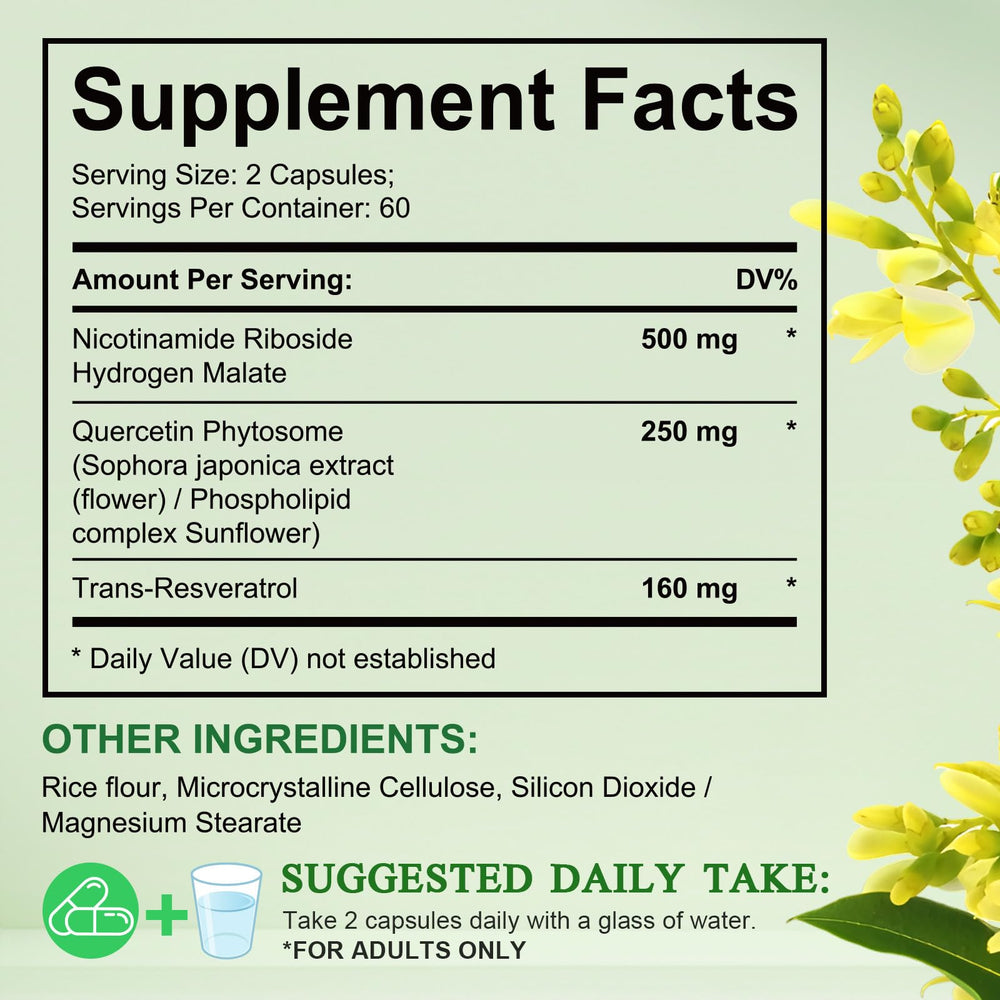 Liposomal NAD capsules displayed for product photo