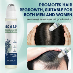 Xaninp Hair Growth Serum Roll-On rollerball close-up showing precise scalp contact.