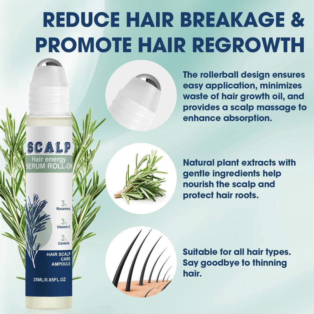 Xaninp Hair Growth Serum Roll-On thinning areas application for a fuller look.
