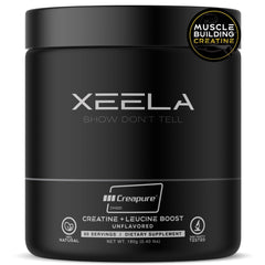 XEELA Creatine Unflavored 60 Servings bottle front view