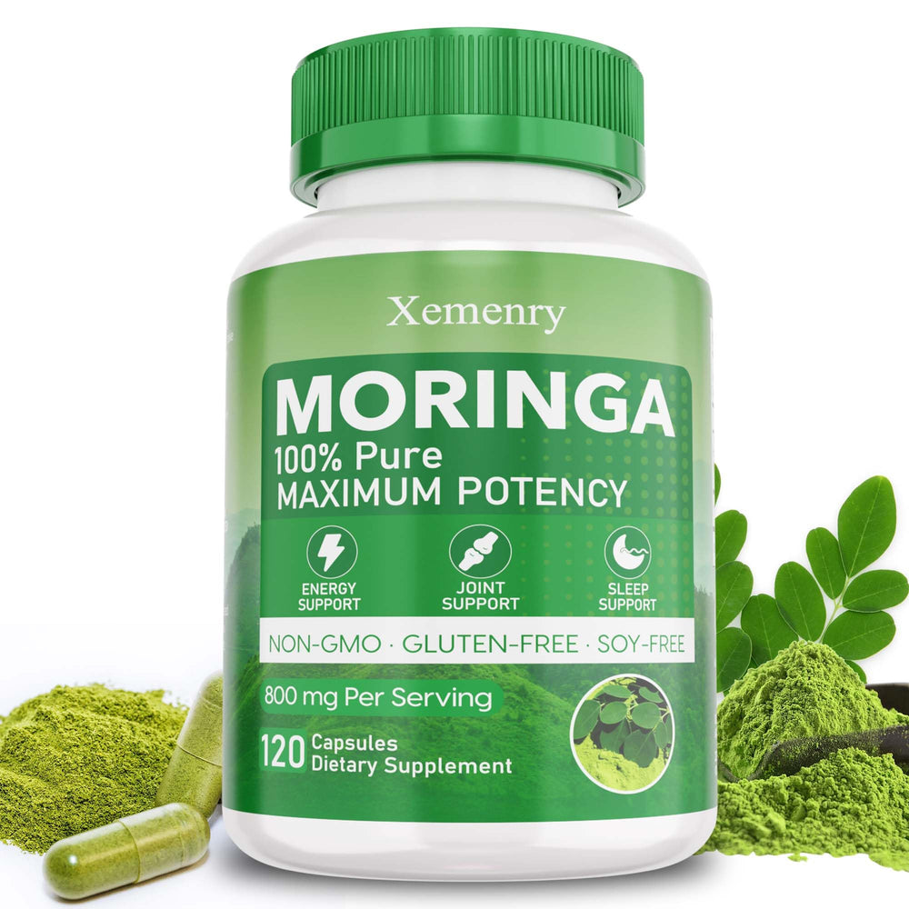 Xemenry Moringa Capsules 800mg bottle front view