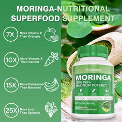 Xemenry Moringa Capsules opened showing blister packaging