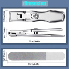XGIZMOO nail clippers kit with diamond file and storage box for convenience.