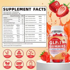 Strawberry-flavored GLP-1 gummies close-up