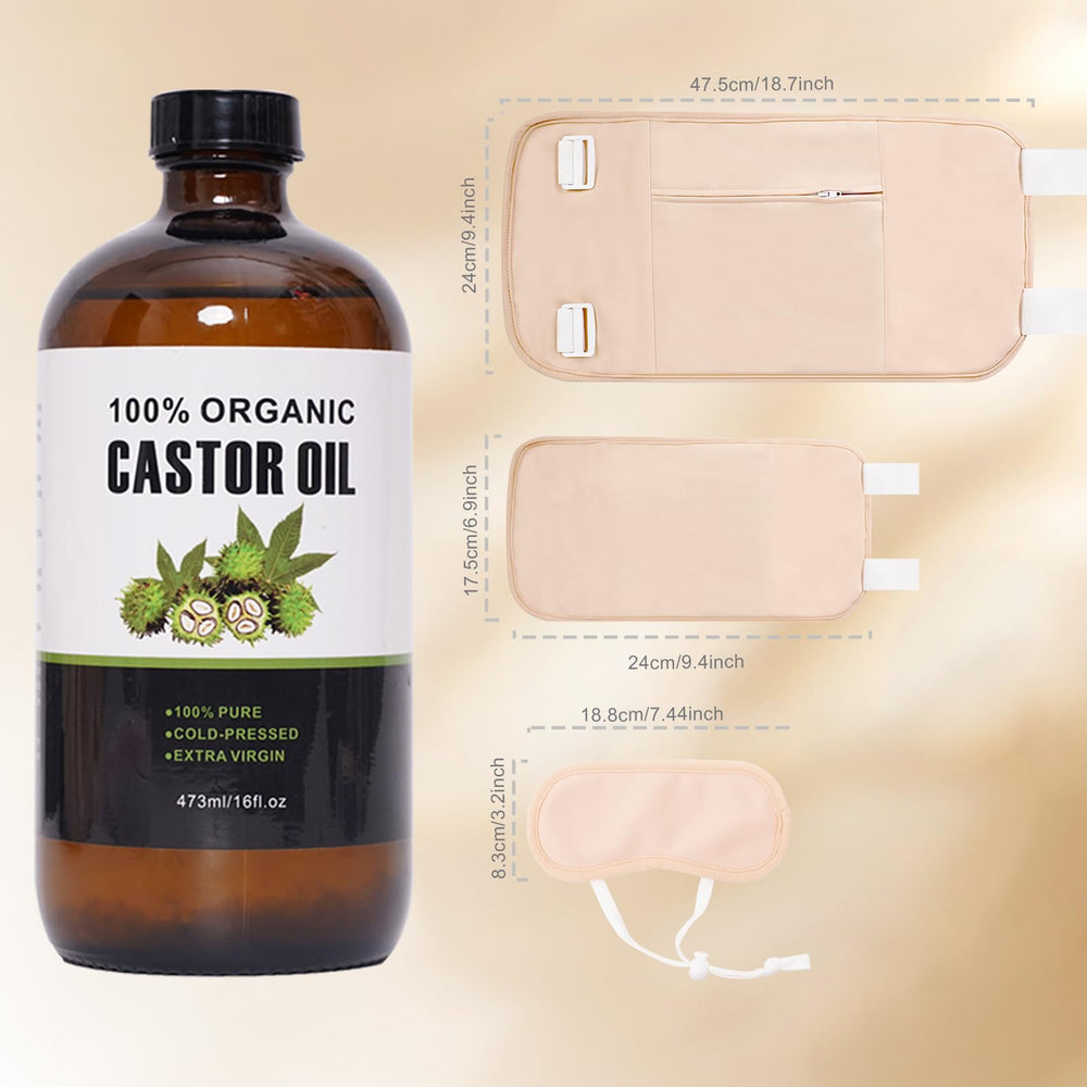 Gift-ready packaging for XIKERAY castor oil pack kit