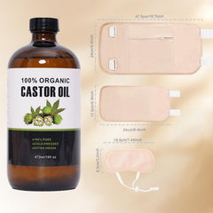 Gift-ready packaging for XIKERAY castor oil pack kit