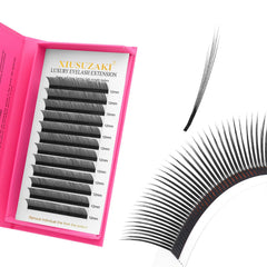 XIUSUZAKI 6D W fan extensions in matte black for quick fan formation