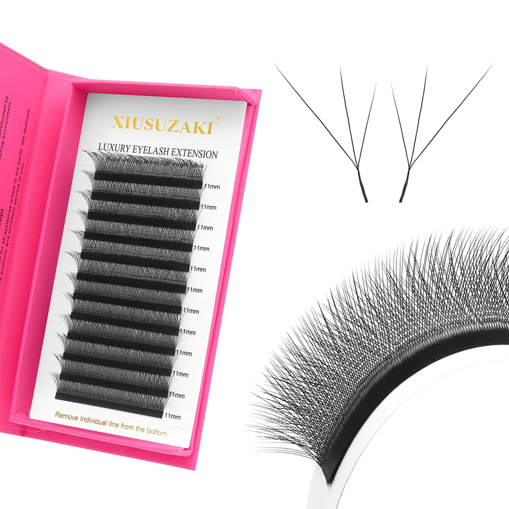 XIUSUZAKI W-shaped 3D premade fans enable fast volume with dramatic effect