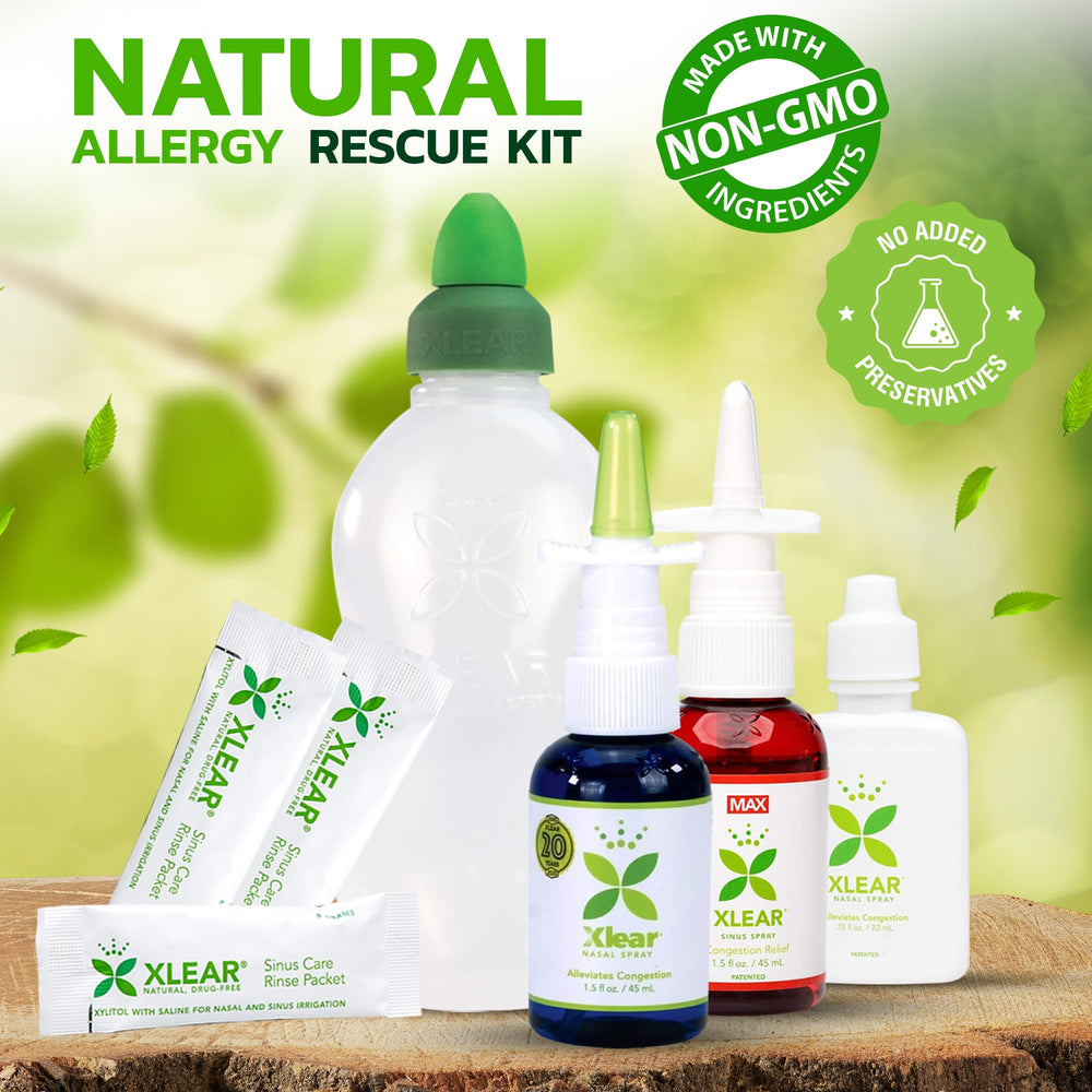 Xlear MAX nasal spray bottle highlighting stronger relief option for severe congestion