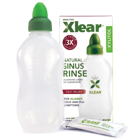 Xlear nasal irrigation system bottle ready for daily cleansing and clear breathing.