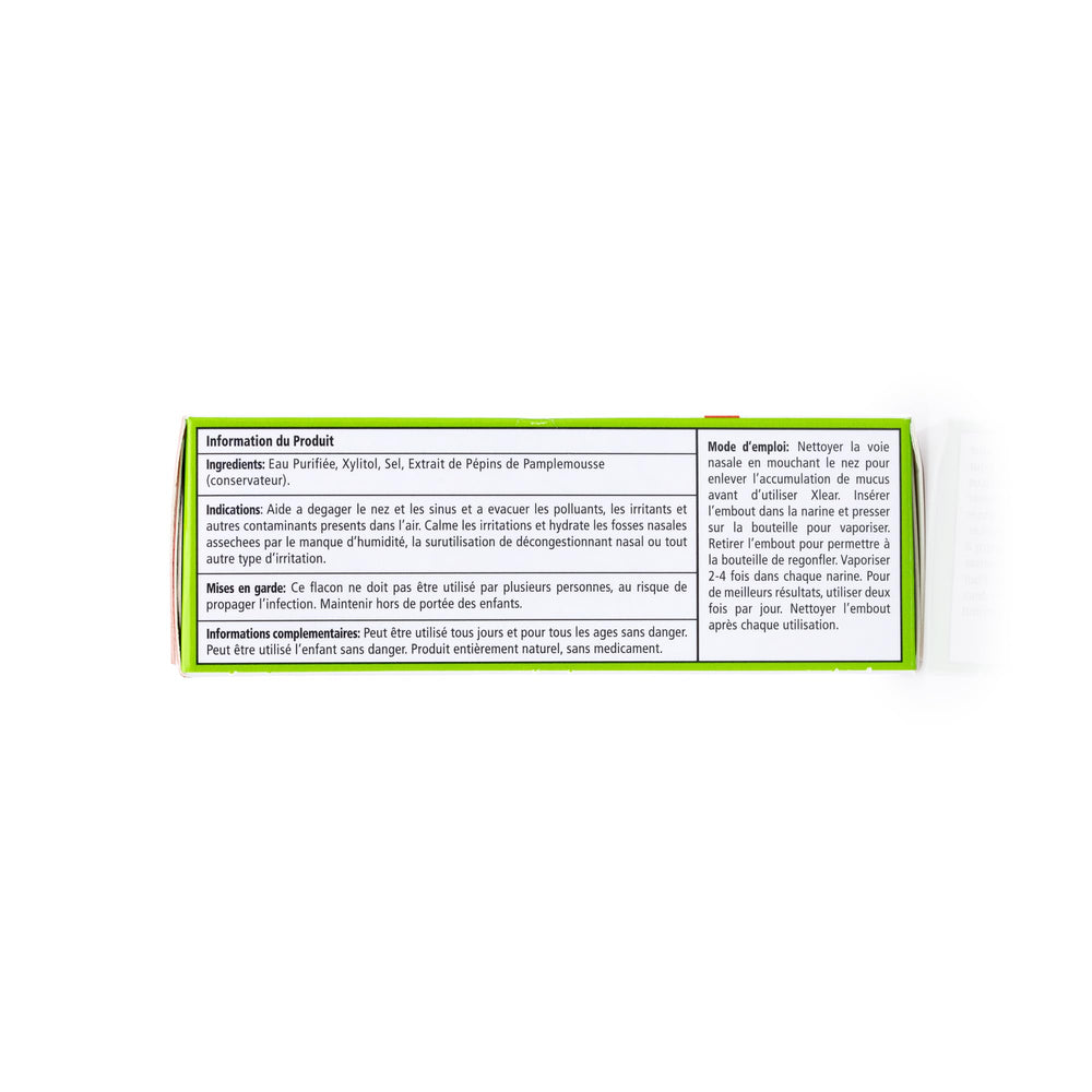 Xlear fine mist close-up demonstrates smooth distribution across nasal passages