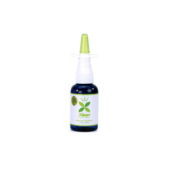 Xlear bottle nozzle priming demonstrates proper use for nasal rinsing