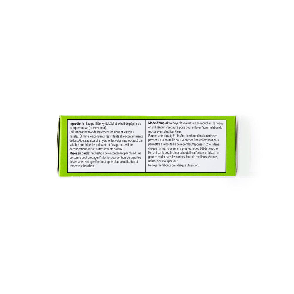 Xlear nasal spray packaging box shown for easy shopping and product trust