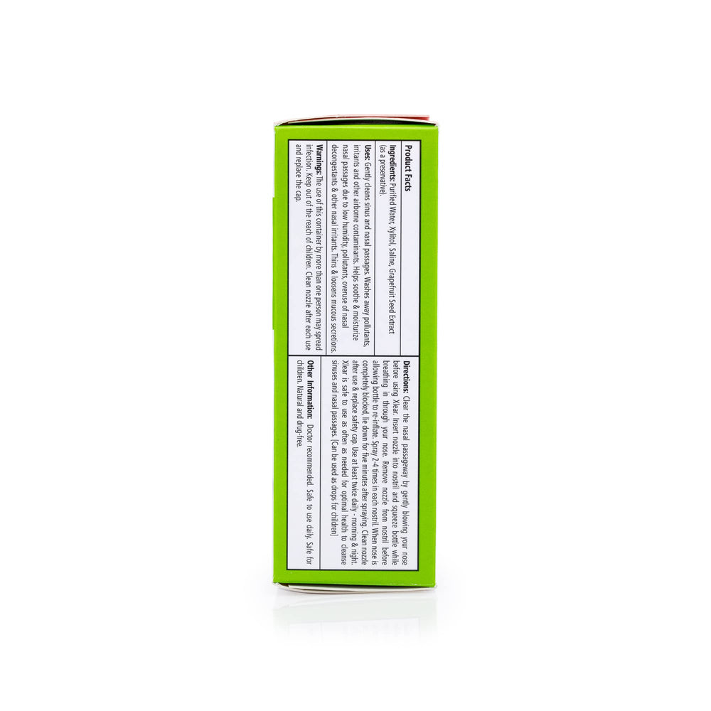 Xlear spray pump-action bottle showing easy mist delivery