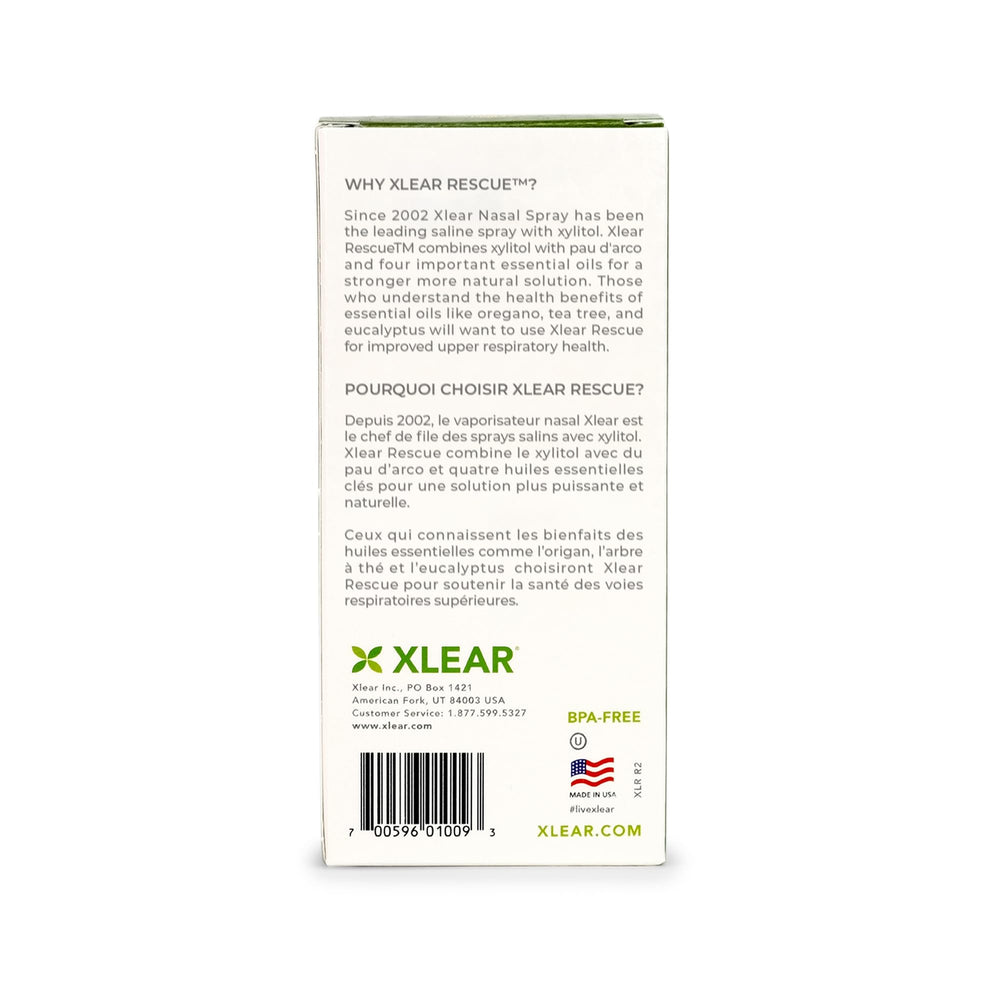 Xlear Rescue nozzle close-up ready for rapid use.