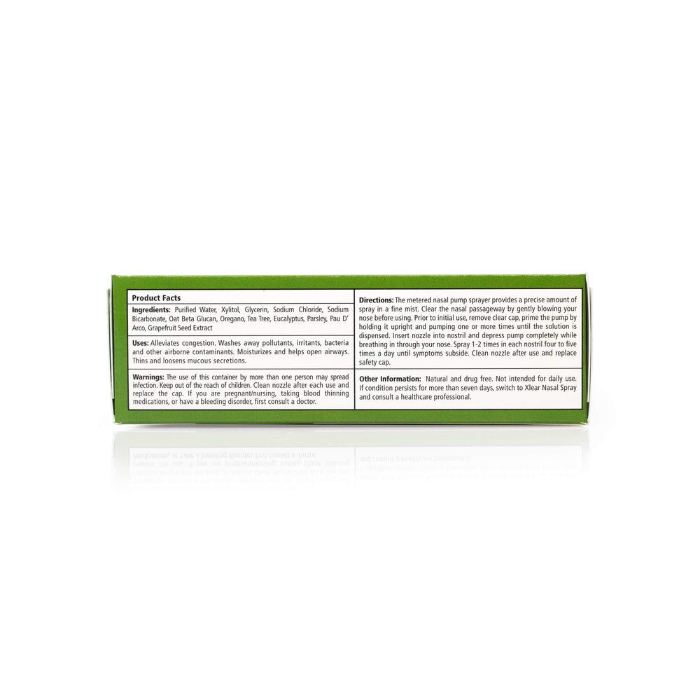 Xlear Rescue xylitol ingredients close-up highlighting swelling reduction features