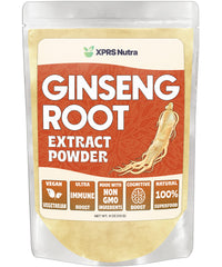 Front view of XPRS Nutra Ginseng Powder 4 oz packaging