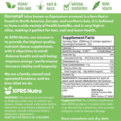 Horsetail extract powder ingredients and silica content