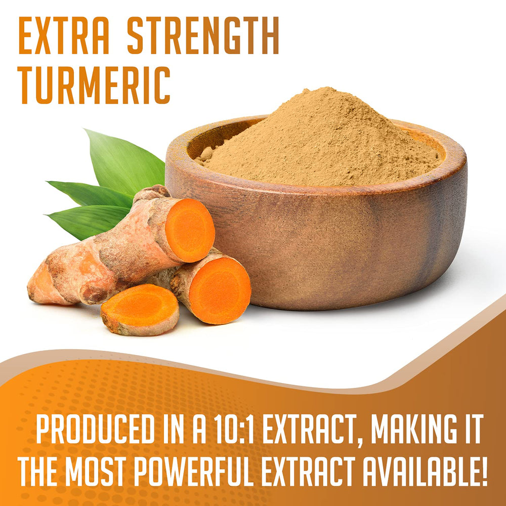 Close-up of turmeric curcumin powder 10:1 extract