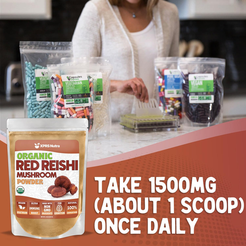 Reishi powder dissolving in tea