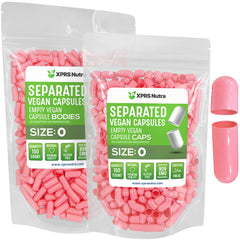 XPRS Nutra Vegan Size 0 Separated Capsules Pink - 100 Count