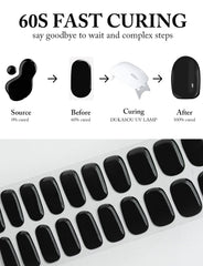 XT sparkle design wraps for eye-catching nail art with easy application.