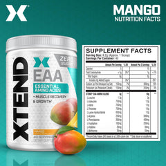 Front packaging of Xtend EAA + BCAA mango powder