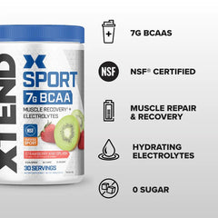 Container shows 30 servings of XTEND BCAA Powder