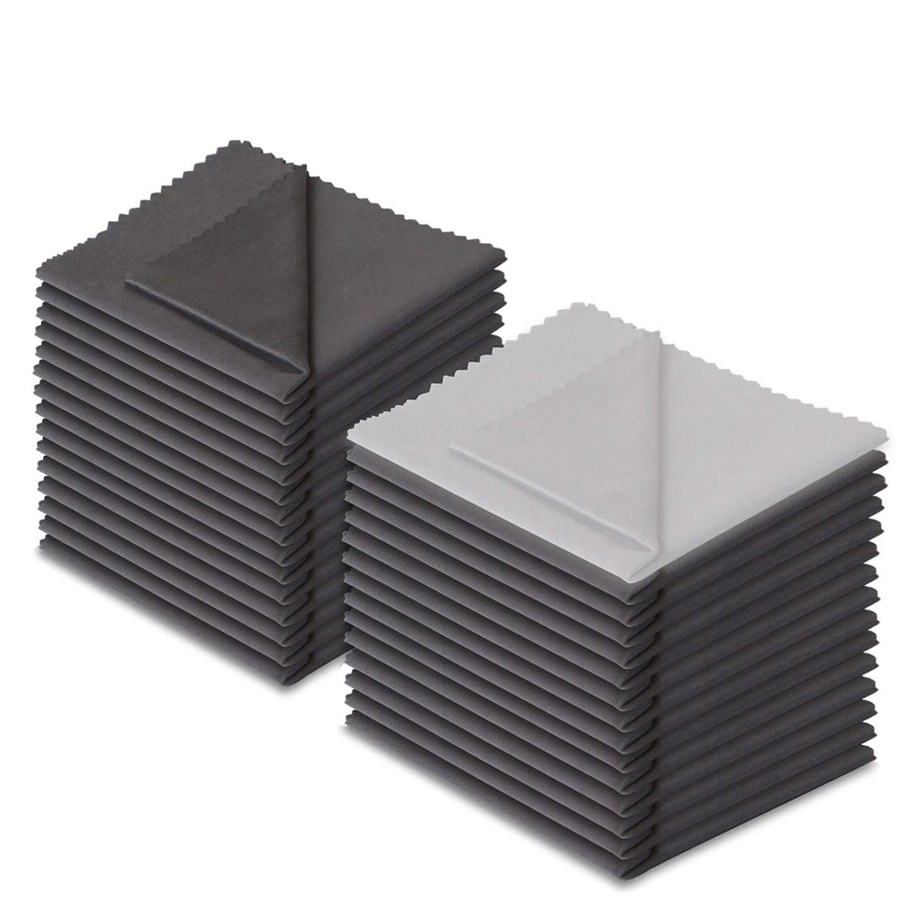 Xthel 30-pack microfiber cleaning cloths package in grey and white