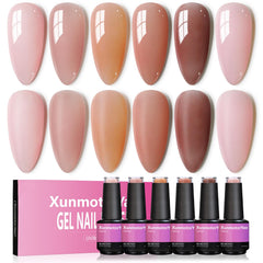 XunmotorYao gel nail polish set with six colors for versatile home manicures.