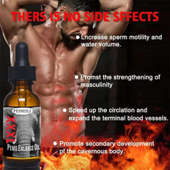 Natural plant extracts featured on XXXL men's oil packaging
