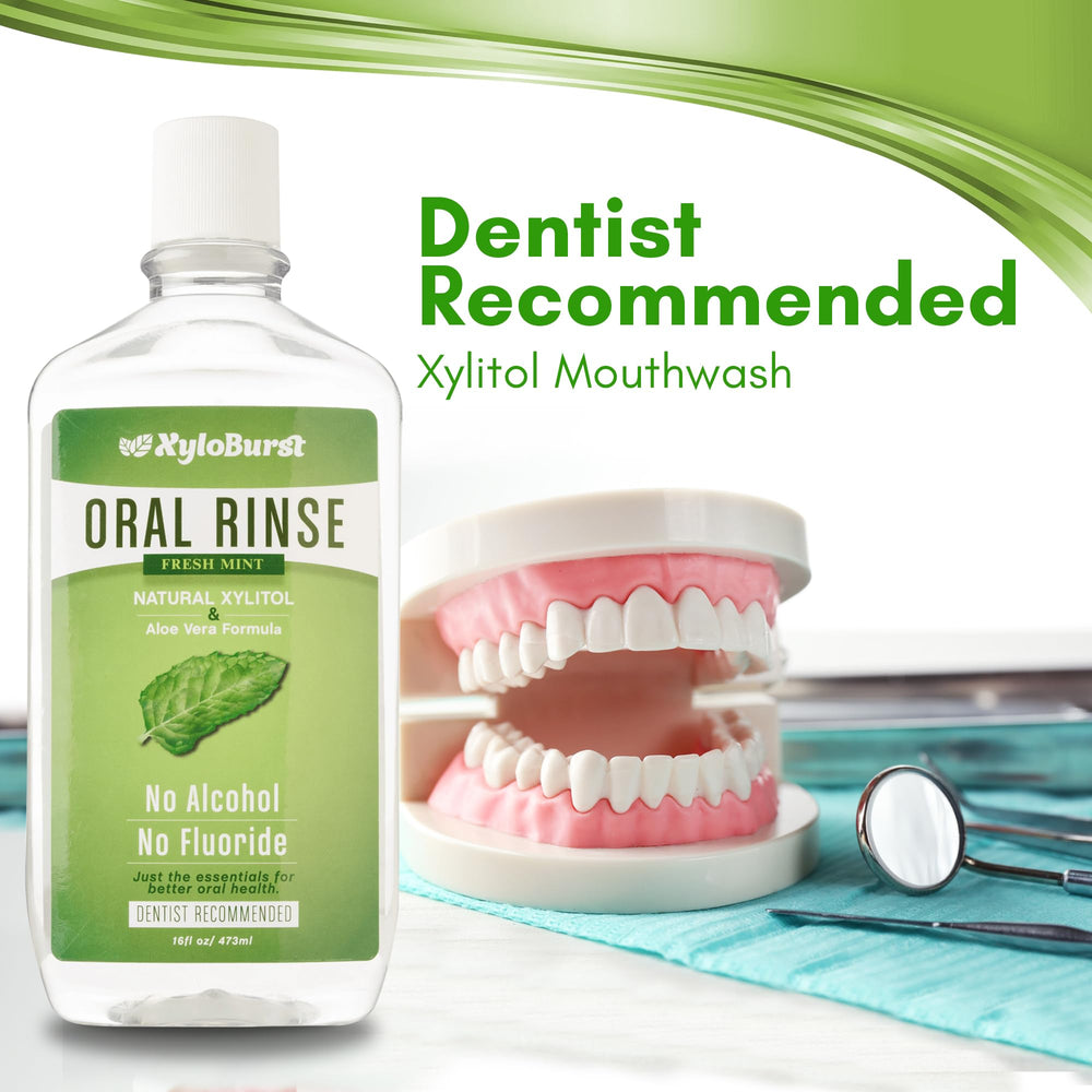 Minty splash representing fresh breath and hydration