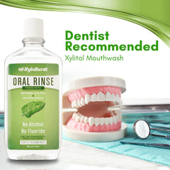 Minty splash representing fresh breath and hydration