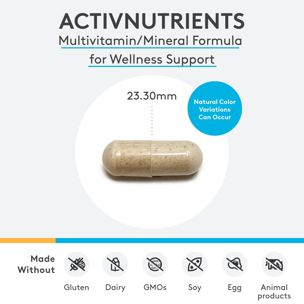 XYMOGEN ActivNutrients capsules-closeup highlights iron and copper for balanced nourishment