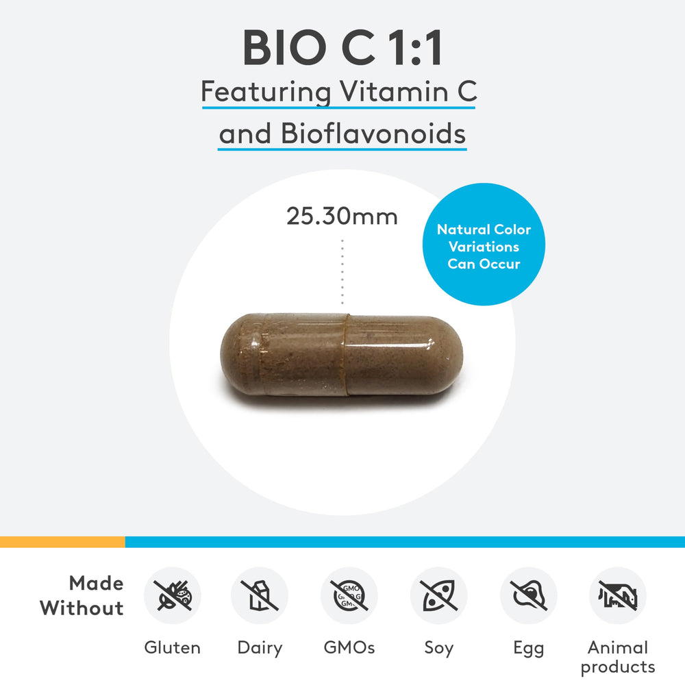 Immune support benefits of Vitamin C with bioflavonoids