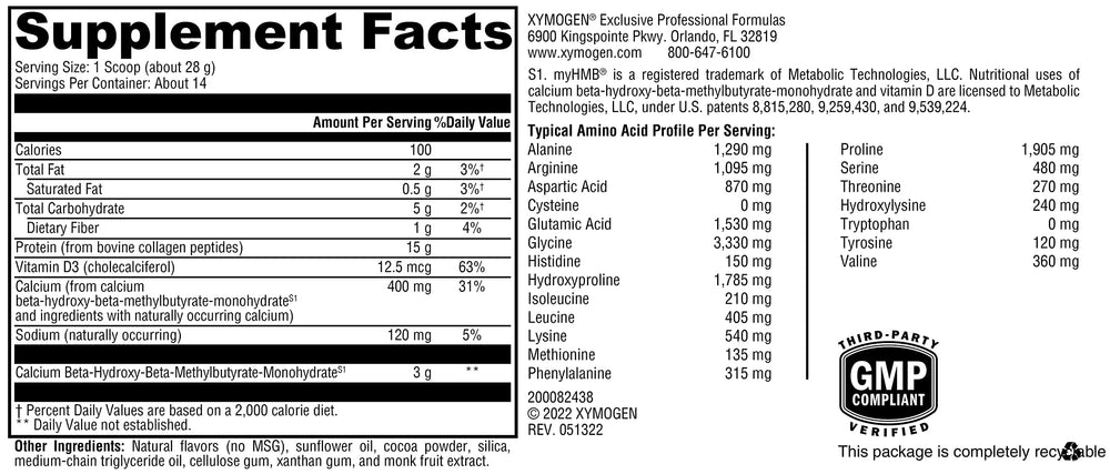 Side view of XYMOGEN FIT Lean Collagen bottle