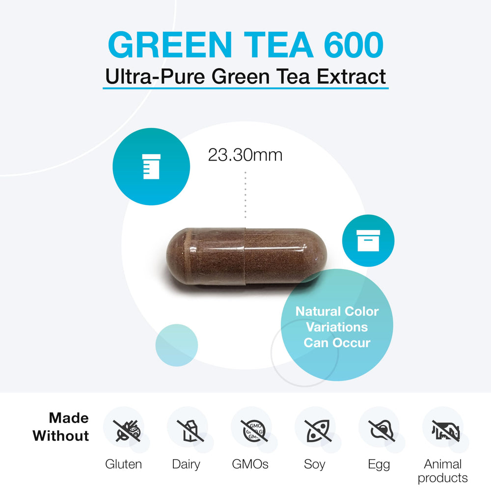 Close-up of Green Tea 600 capsules