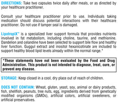 Graphic showing lipid metabolism support