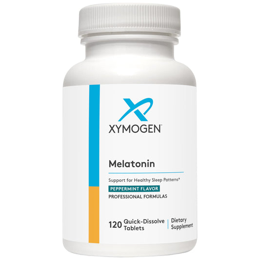 XYMOGEN Melatonin Peppermint Lozenges bottle - front view